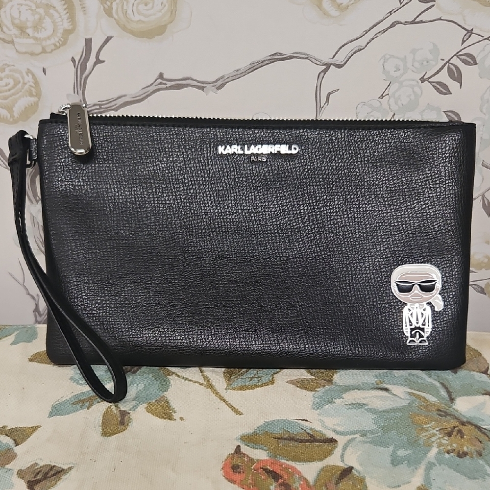Karl Lagerfeld Black Clutch Bag